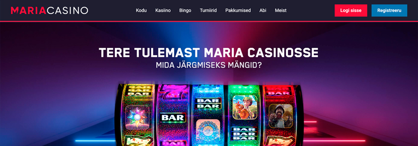 Ekraanipilt Kasiino MariaCasino Koduleht